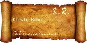 Király Ráhel névjegykártya
